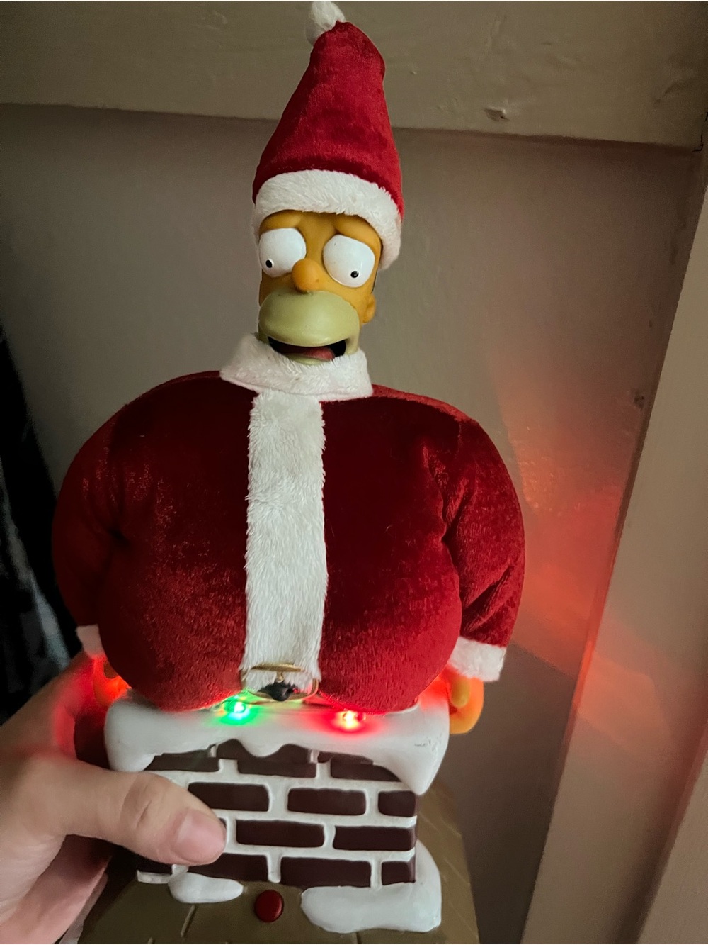 Homer Santa Plush Decorative Figurine - Red
